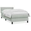 vidaXL Sommier &agrave; lattes de lit et matelas gris clair 80x210 cm velours