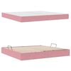 vidaXL Lit avec rangement et matelas Rose 200 x 200 cm Velours