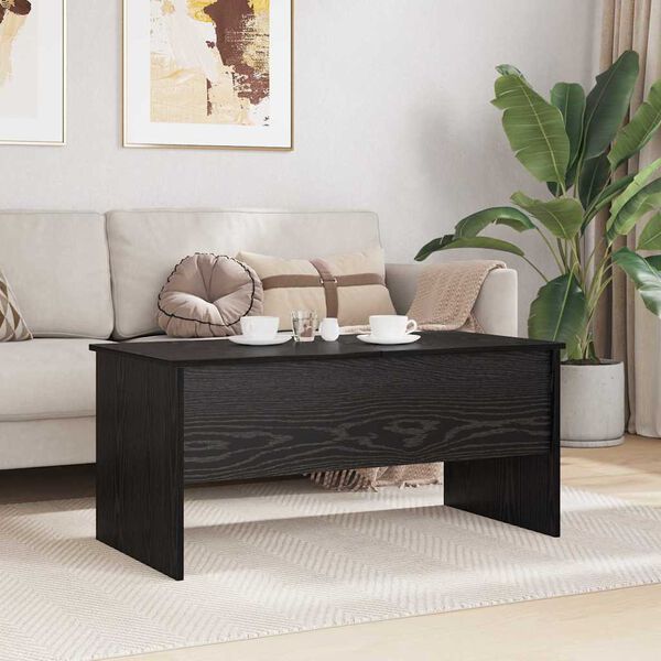 vidaXL Table basse Ch&ecirc;ne noir 102 x 50,5 x 46,5 cm Bois d'ing&eacute;nierie