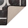 vidaXL Tapis lavable noir et blanc 190x300 cm
