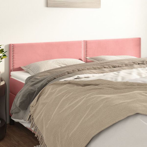 vidaXL T&ecirc;tes de lit Rose 160x5x78/88 cm Velours