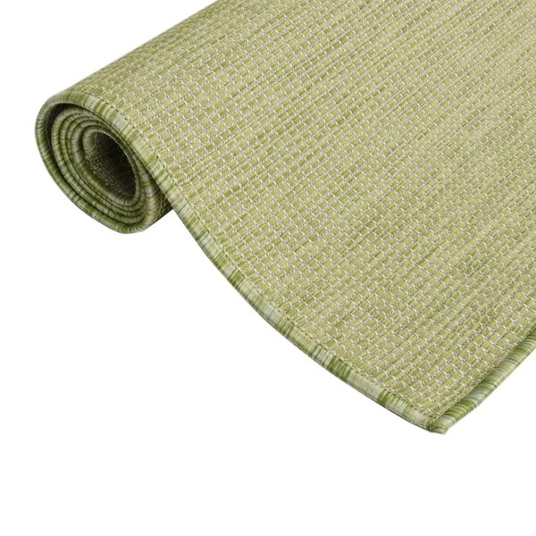 vidaXL Tapis à tissage plat d'extérieur 140x200 cm Vert