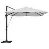 vidaXL Parasol Roma à Bras Déporté Beige et Noir 352 x 251 x 265 cm