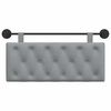 vidaXL T&ecirc;te de lit suspendue Gris clair 110 x 55 x 7 cm tissu