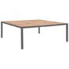vidaXL Table de jardin Gris 200x200x74 cm R&eacute;sine tress&eacute;e et acacia