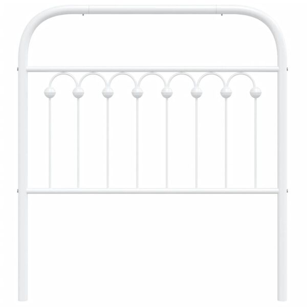 vidaXL Tête de lit métal blanc 90 cm