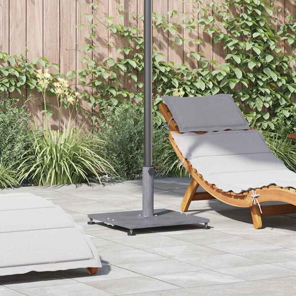 vidaXL Pied de parasol Aspect Bois Gris Fonc&eacute; 45 x 45 x 31 cm