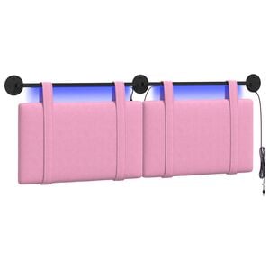 vidaXL T&ecirc;te de lit suspendue Rose Tissu