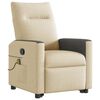 vidaXL Fauteuil inclinable de massage Cr&egrave;me Tissu