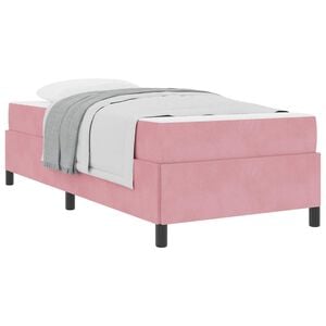 vidaXL Cadre de lit Rose 80 x 200 cm tissu