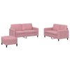 vidaXL Ensemble de canap&eacute;s 3 pcs rose velours