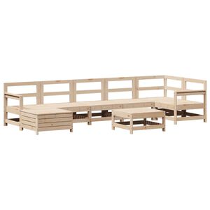 vidaXL Salon de jardin 8 pcs bois de pin massif