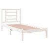 vidaXL Cadre de lit sans matelas blanc 75x190 cm bois massif