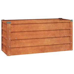 vidaXL Lit sur&eacute;lev&eacute; de jardin rouill&eacute; 100x40x45 cm acier corten