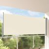 vidaXL Auvent lat&eacute;ral r&eacute;tractable de patio 140 x 300 cm Blanc cass&eacute;