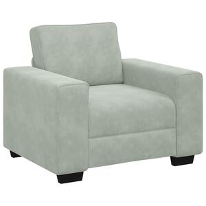 vidaXL Fauteuil Gris clair 60 cm Velours