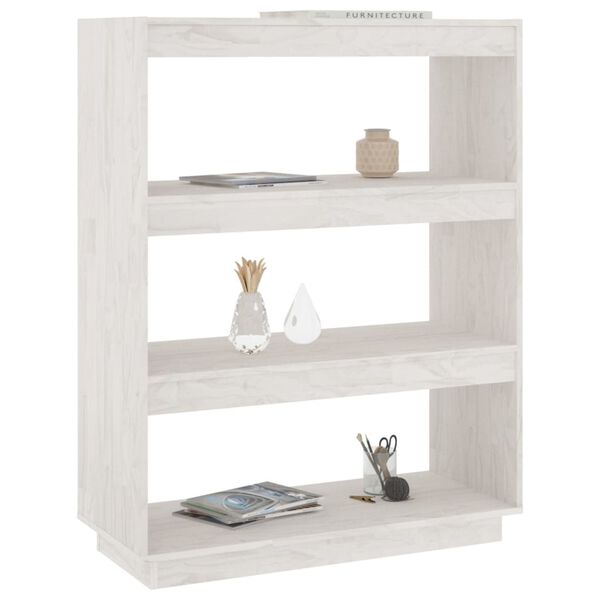 vidaXL Bibliothèque/Séparateur de pièce Blanc 80x35x103 cm Bois de pin