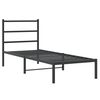 vidaXL Cadre de lit m&eacute;tal sans matelas avec t&ecirc;te de lit noir 80x200 cm