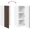 vidaXL Armoire de cuisine avec porte 2 pcs Ch&ecirc;ne brun 30 x 31 x 80 cm