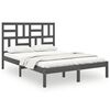vidaXL Cadre de lit sans matelas gris bois massif 160x200 cm