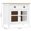 vidaXL Buffet Hill Blanc 90x40x80 cm Bois de pin solide