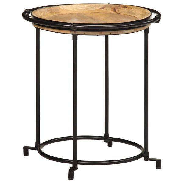 vidaXL Ensemble de table d'appoint 2 pcs bois massif de manguier