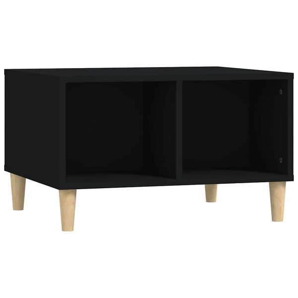vidaXL Table basse Noir 60x50x36,5 cm Bois d'ing&eacute;nierie