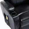 vidaXL Fauteuil à bascule de massage Noir Similicuir