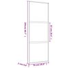 vidaXL Porte coulissante doré 76x205 cm verre ESG dépoli et aluminium