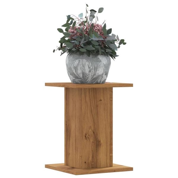 vidaXL Supports pour plantes 2 pcs ch&ecirc;ne artisanal bois d'ing&eacute;nierie