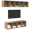 vidaXL Ensemble meuble TV 4 pcs Ch&ecirc;ne artisanal Bois d'ing&eacute;nierie