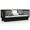 vidaXL Lit de jour sans matelas noir 90x190 cm bois de pin massif