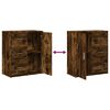 vidaXL Buffets 2 pcs chêne fumé 60x31x70 cm bois d'ingénierie