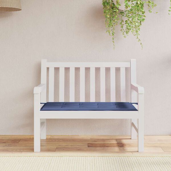vidaXL Coussin de banc de jardin bleu marine 100x50x4 cm tissu oxford