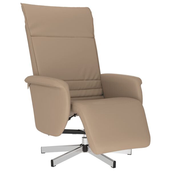 vidaXL Fauteuil inclinable avec repose-pieds cappuccino similicuir
