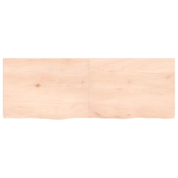 vidaXL Dessus de table 140x50x(2-4) cm bois de ch&ecirc;ne massif non trait&eacute;