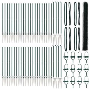 vidaXL Poteau de cl&ocirc;ture. Vert