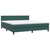 vidaXL Sommier &agrave; lattes de lit et matelas et LED vert fonc&eacute; 200x210cm velours