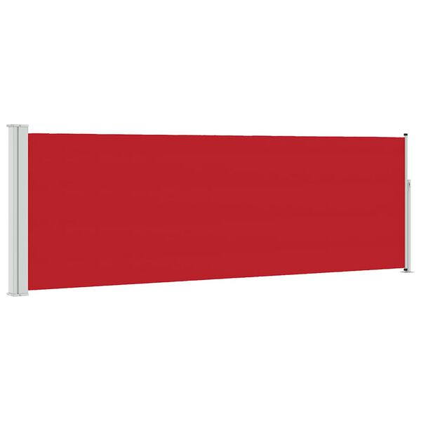 vidaXL Auvent lat&eacute;ral r&eacute;tractable de patio 100x300 cm Rouge