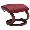 vidaXL Fauteuil de massage avec repose-pieds rouge bordeaux similicuir