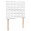 vidaXL Sommier &agrave; lattes de lit avec matelas blanc 120x190cm similicuir
