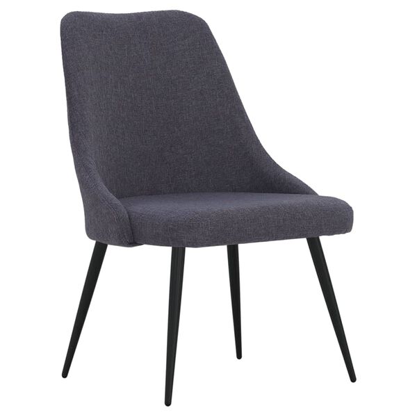 vidaXL Chaises &agrave; manger lot de 2 gris fonc&eacute; tissu