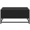 vidaXL Table basse noir 60,5x60,5x30 cm bois d'ing&eacute;nierie et m&eacute;tal
