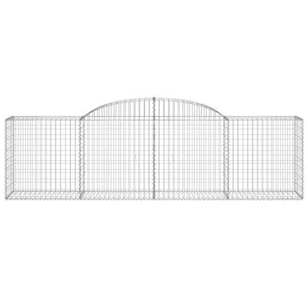 vidaXL Paniers à gabions arqués 17 pcs 300x50x80/100 cm fer galvanisé
