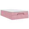 vidaXL Lit ottoman avec matelas rose 120x190 cm velours