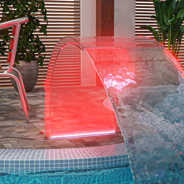 vidaXL Fontaine de piscine avec LED RVB et ensemble connecteurs 50 cm