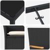 vidaXL Ensemble de salle &agrave; manger pour jardin 9 pcs Noir polyrotin