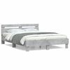 vidaXL Cadre de lit sans matelas gris b&eacute;ton 150x200 cm