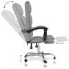 vidaXL Fauteuil inclinable de bureau Gris clair Tissu