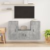vidaXL Ensemble de meubles TV 3 pcs Gris b&eacute;ton Bois d'ing&eacute;nierie